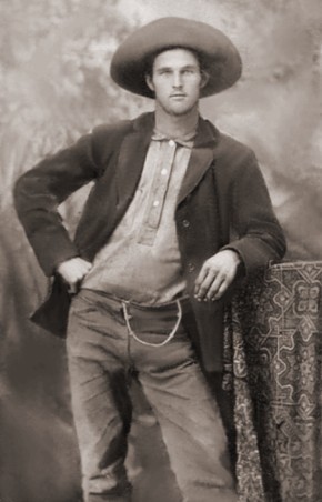 restored 19th‑century cowboy photo – repaired, enhanced and colour‑corrected by Perth photo restoration specialist